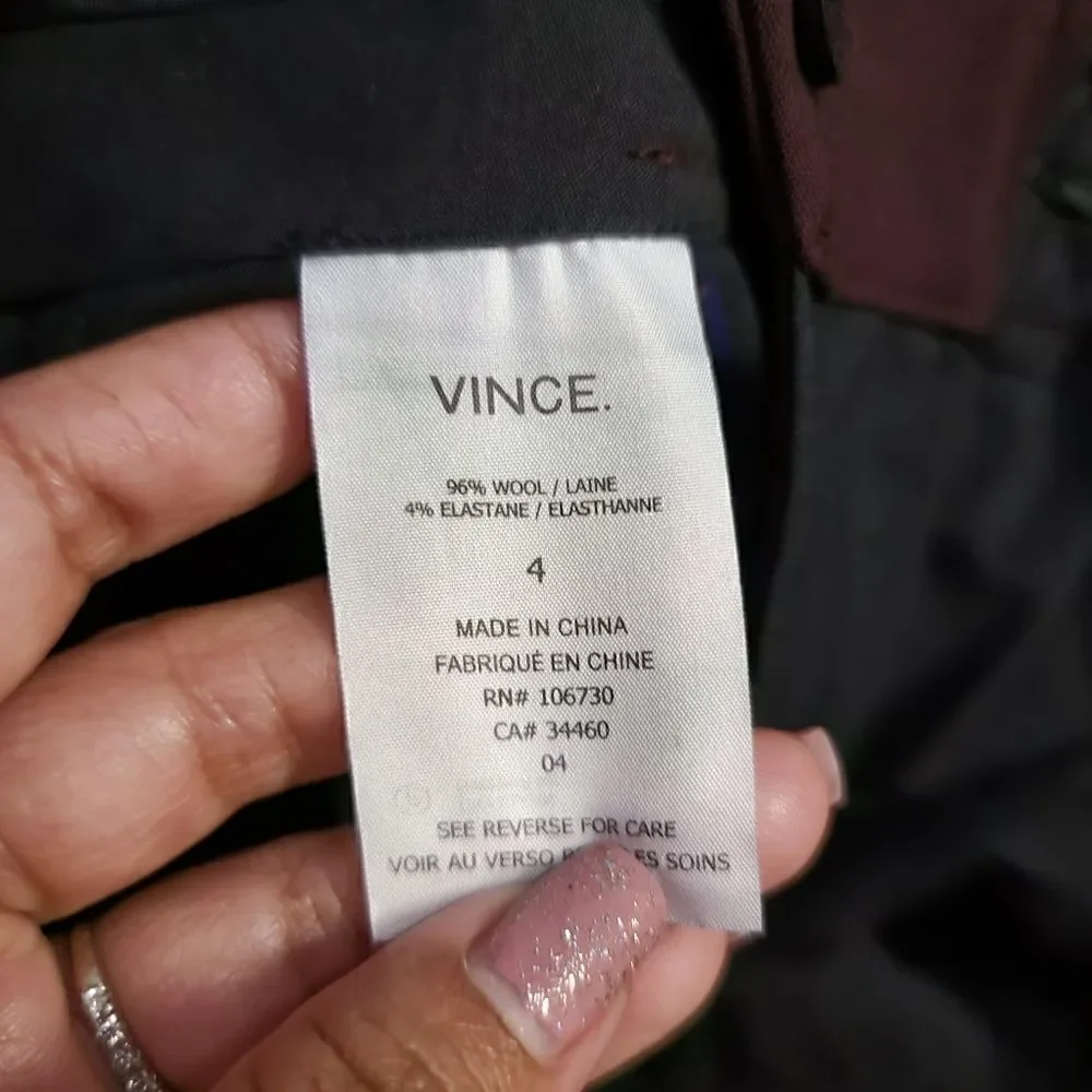 Vince High-w Wool Blend Pants 4